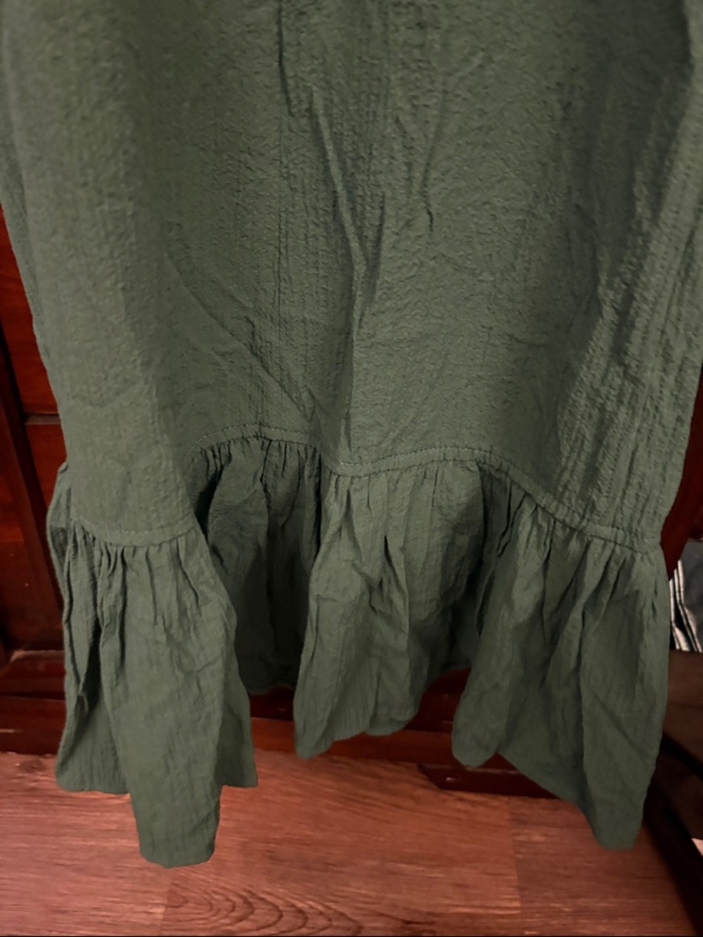 Calvin Klein Teal Maxi Dress-Skirt with Ruffle Hem - Picture 5 of 6